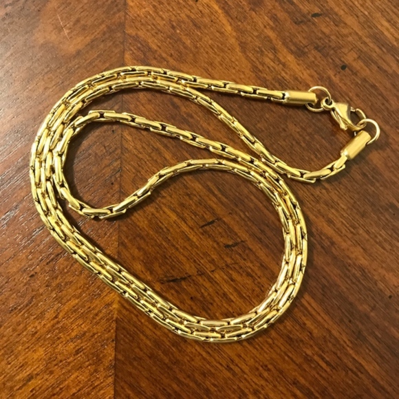 Stainless Steel Chain Gold Link Chain Necklace - Picture 3 of 5